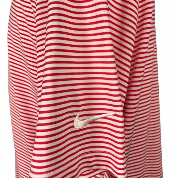 Nike Golf Dri-Fit Red & White Striped Men's Polo Shirt XL Extra Large - Picture 7 of 9
